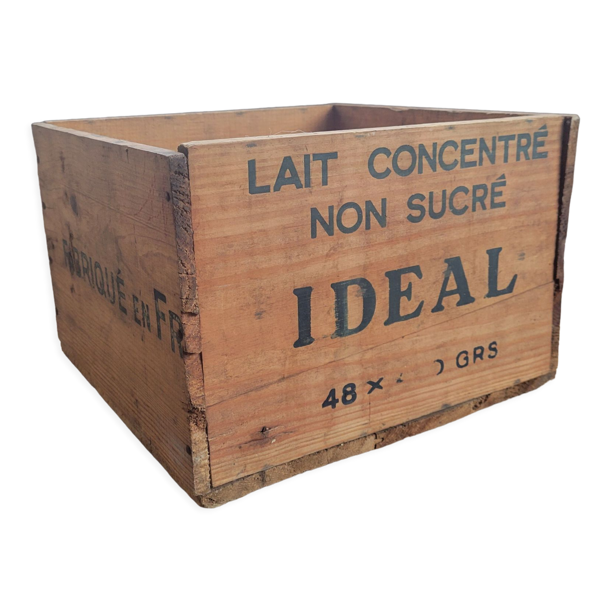 Caisse bois lait Idéal