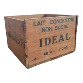 Caisse bois lait Idéal