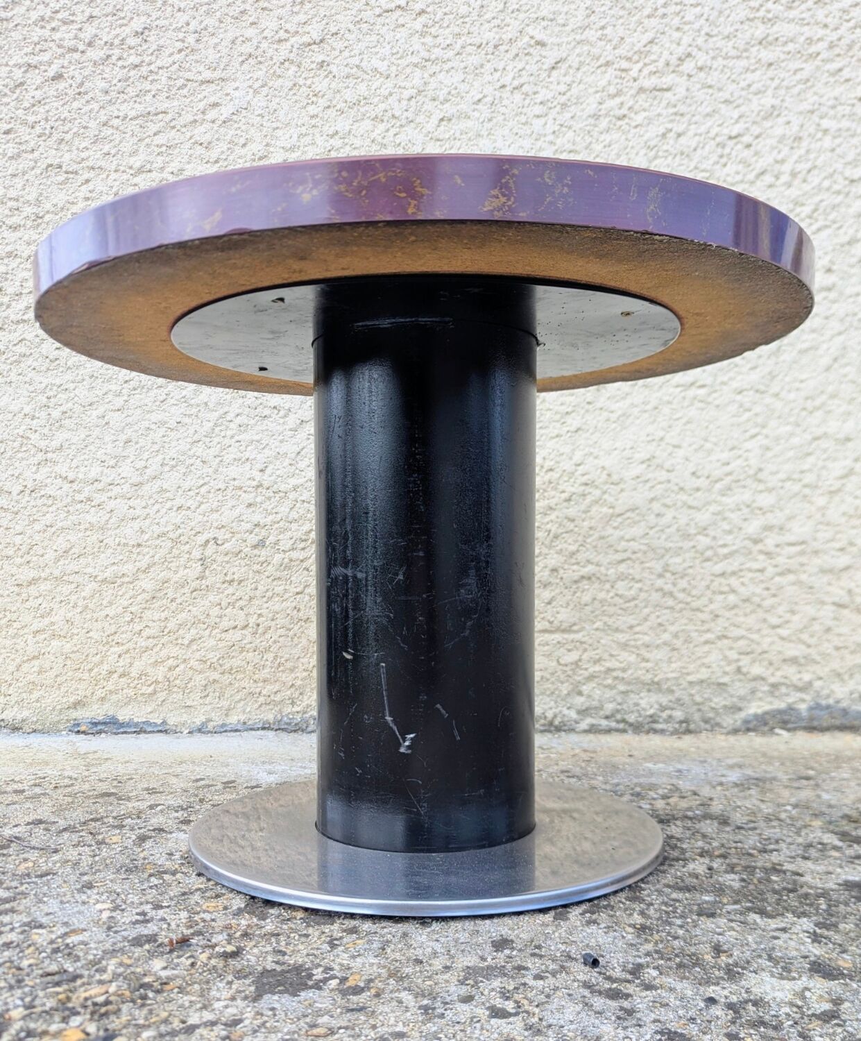 Vintage 70s coffee table with integrated cooler – bohemian spirit