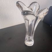 Vase  corolle soliflore en cristal France 1960