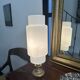 Vintage gold metal opaline lamp