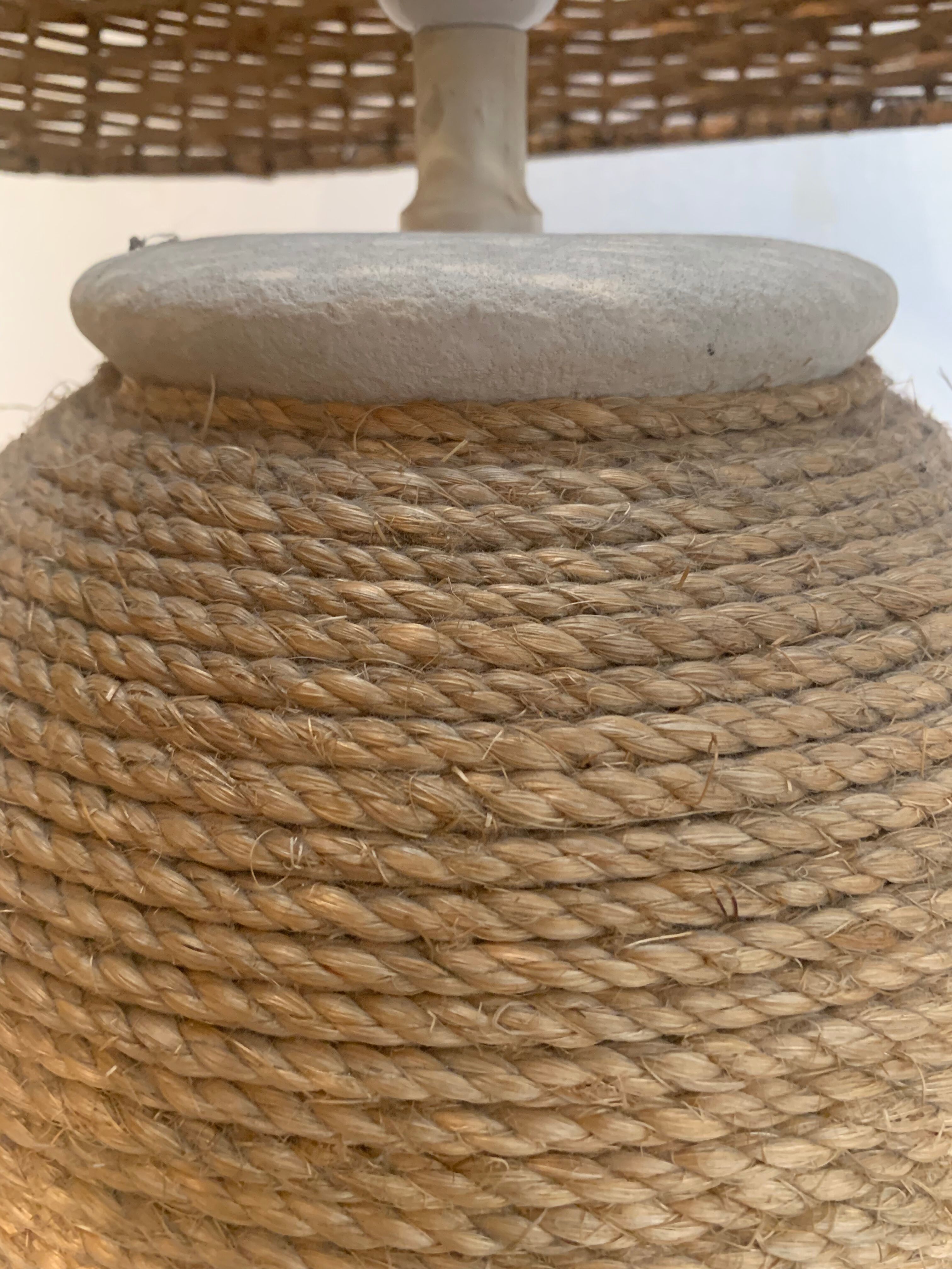 Lamp rope and rattan