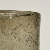 Large smoked and blown glass vase, Verrerie de Bendor 1950