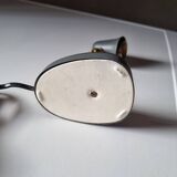 Designer lamp in golden brass & gray lacquer