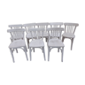 8 painted Baumann chairs