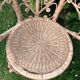 Pair of vintage rattan peacock armchairs