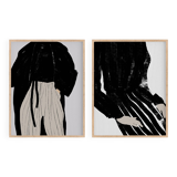 Pair of prints, female drawing set of two, 50x70cm