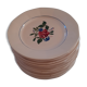 20 ceramic plates glazed by Digouin. Pink beige. Hand-painted.2 lots.