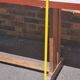 Art Deco dining table in oak with a pearlescent laminate top, 145x60 cm.