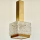 Arlus glass and brass pendant light from the 50s