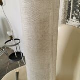 Floor lamp seventies totem, chrome and suede