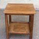 Vintage bar side table with wheels, Art Deco walnut, 1960.