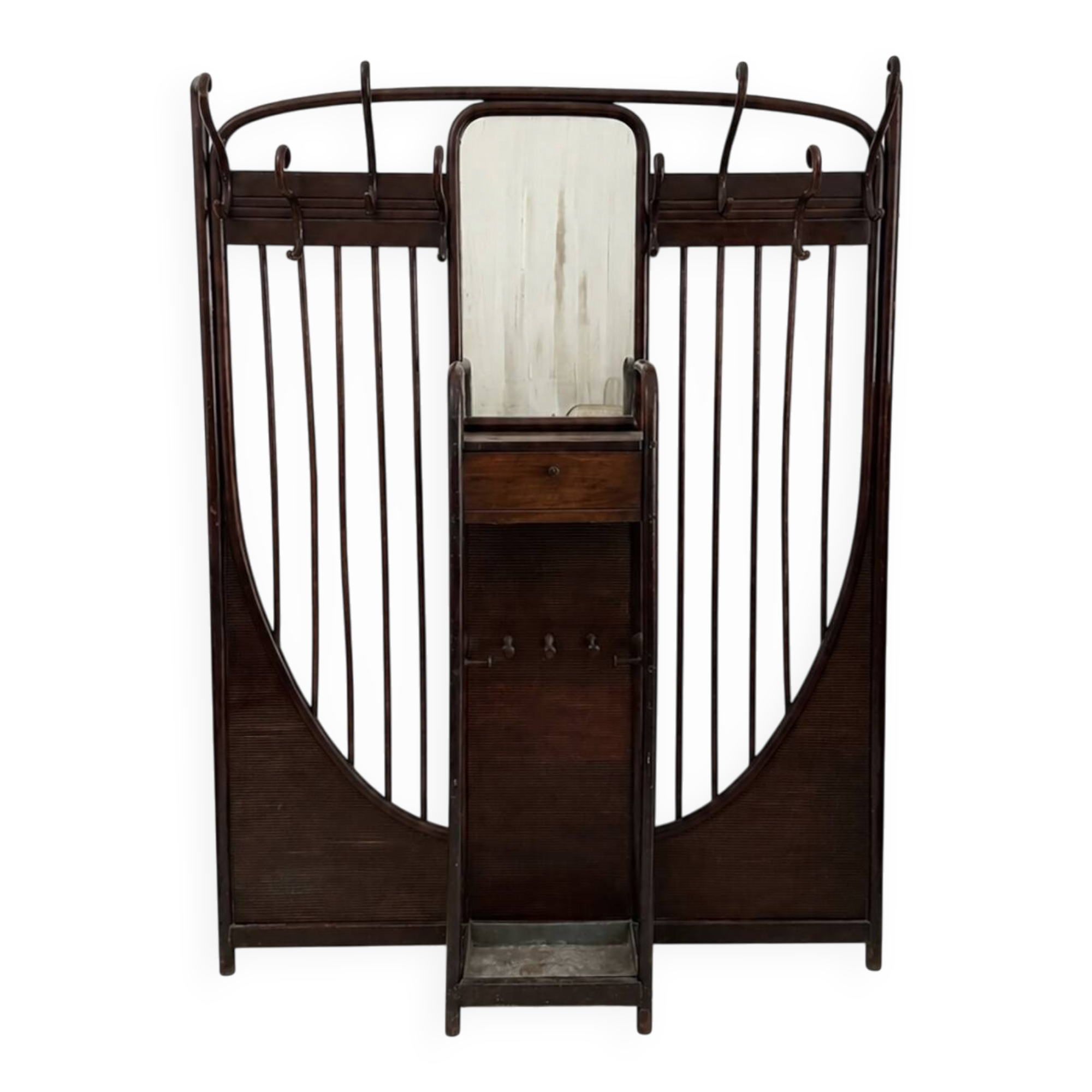Hall stand no. 6 (model 2676) by Josef Hoffmann for Thonet 1910s