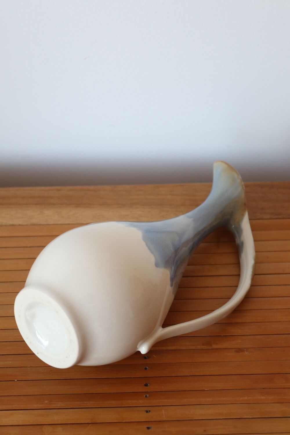 Cloud-stoneware oil pitcher