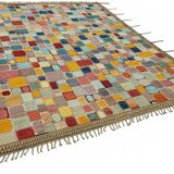 Hand-Knotted Turkish Contemporary 254 cm x 313 cm Multicolor Wool Carpet