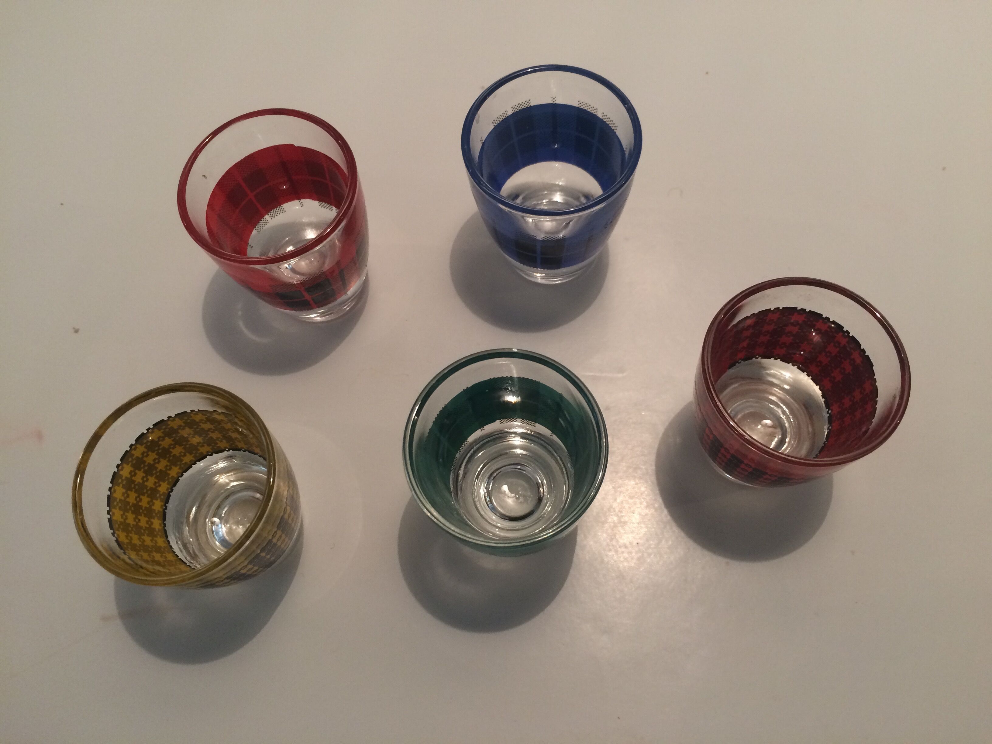 6 digestive glasses from the 50s