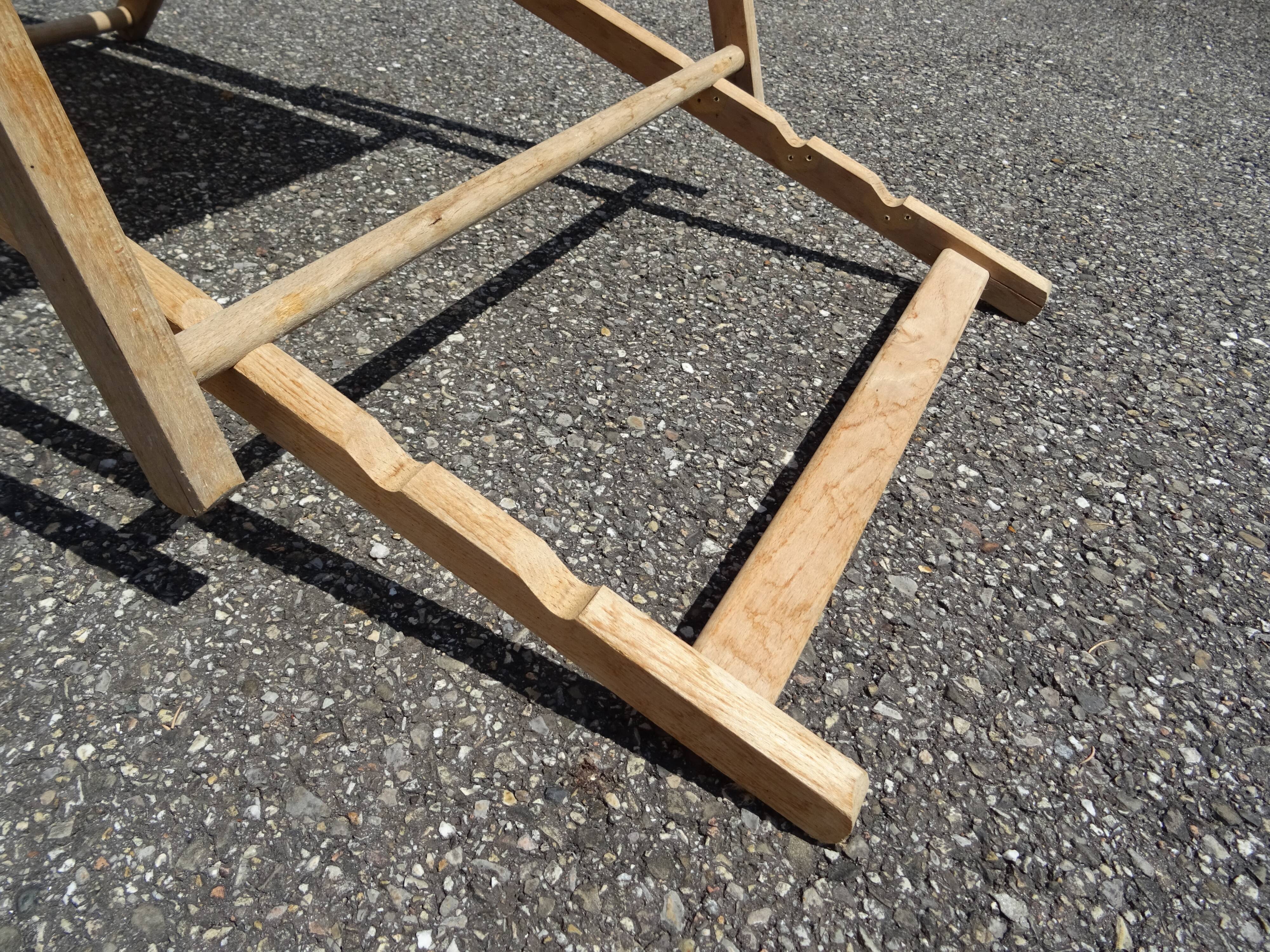 Pair of vintage striped loungers