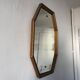 Vintage 1950 octagonal beveled mirror in gilded wood - 65 x 44 cm
