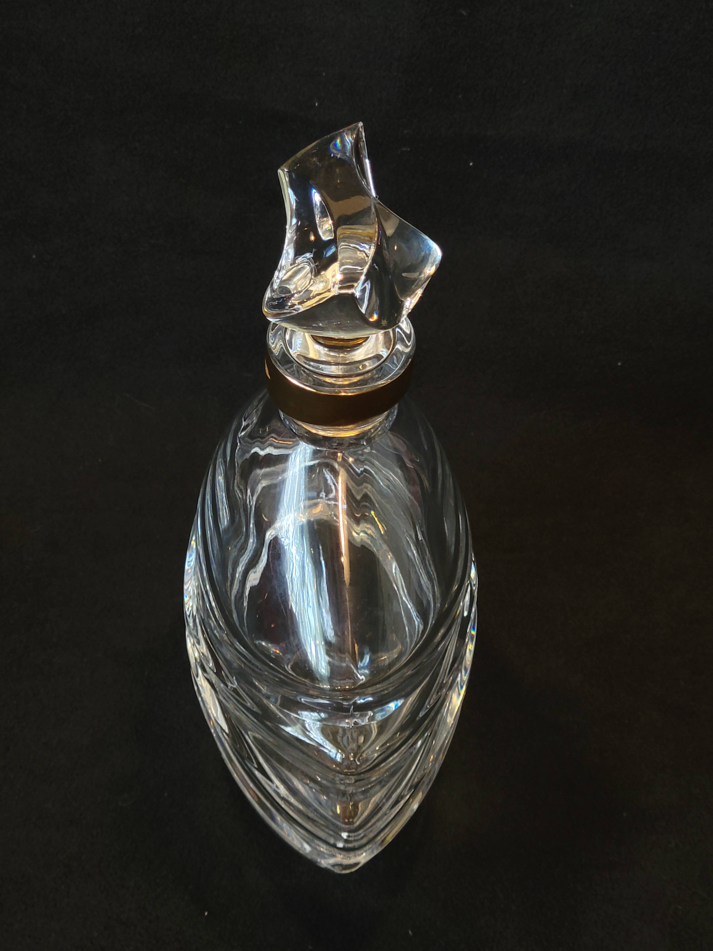Baccarat Crystal Carafe For Cognac J&F Martell 75 Cl