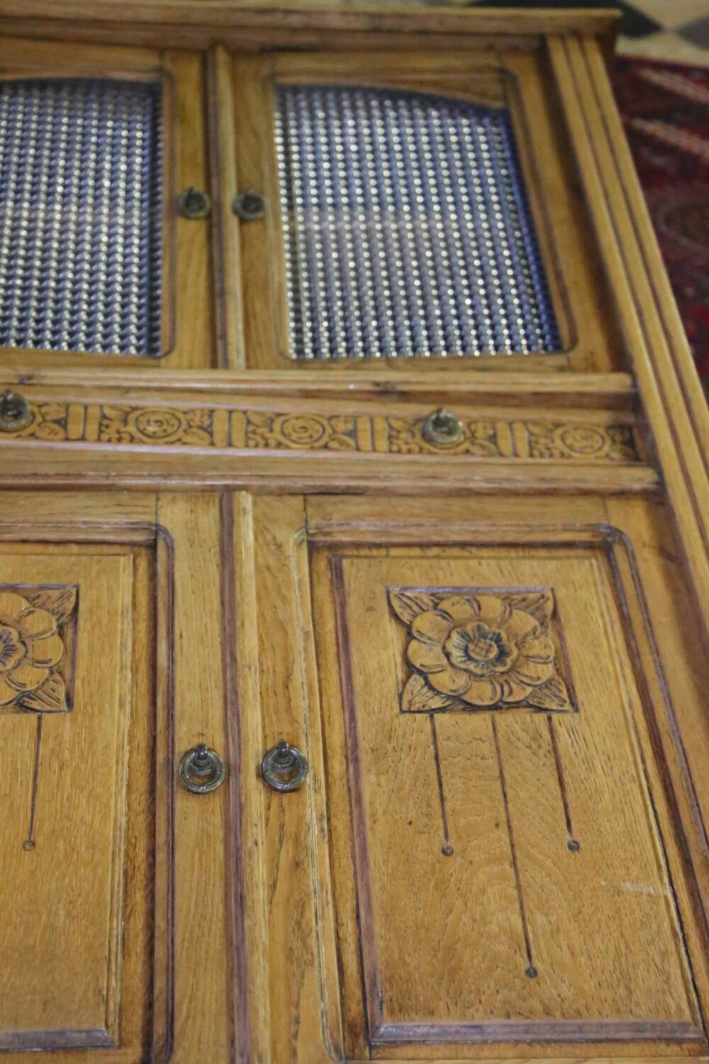 Antique oak grocery furniture