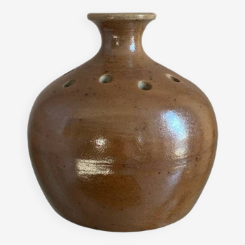 Glazed ceramic flower spike vase