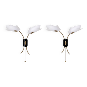 Paire d'appliques midcentury - feux