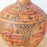 Old Berber vase in painted terracotta