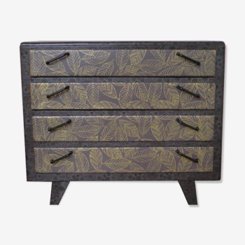 1950s Marouflée chest of drawers
