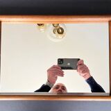 Vintage wooden mirror tray