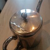 Silver metal teapot