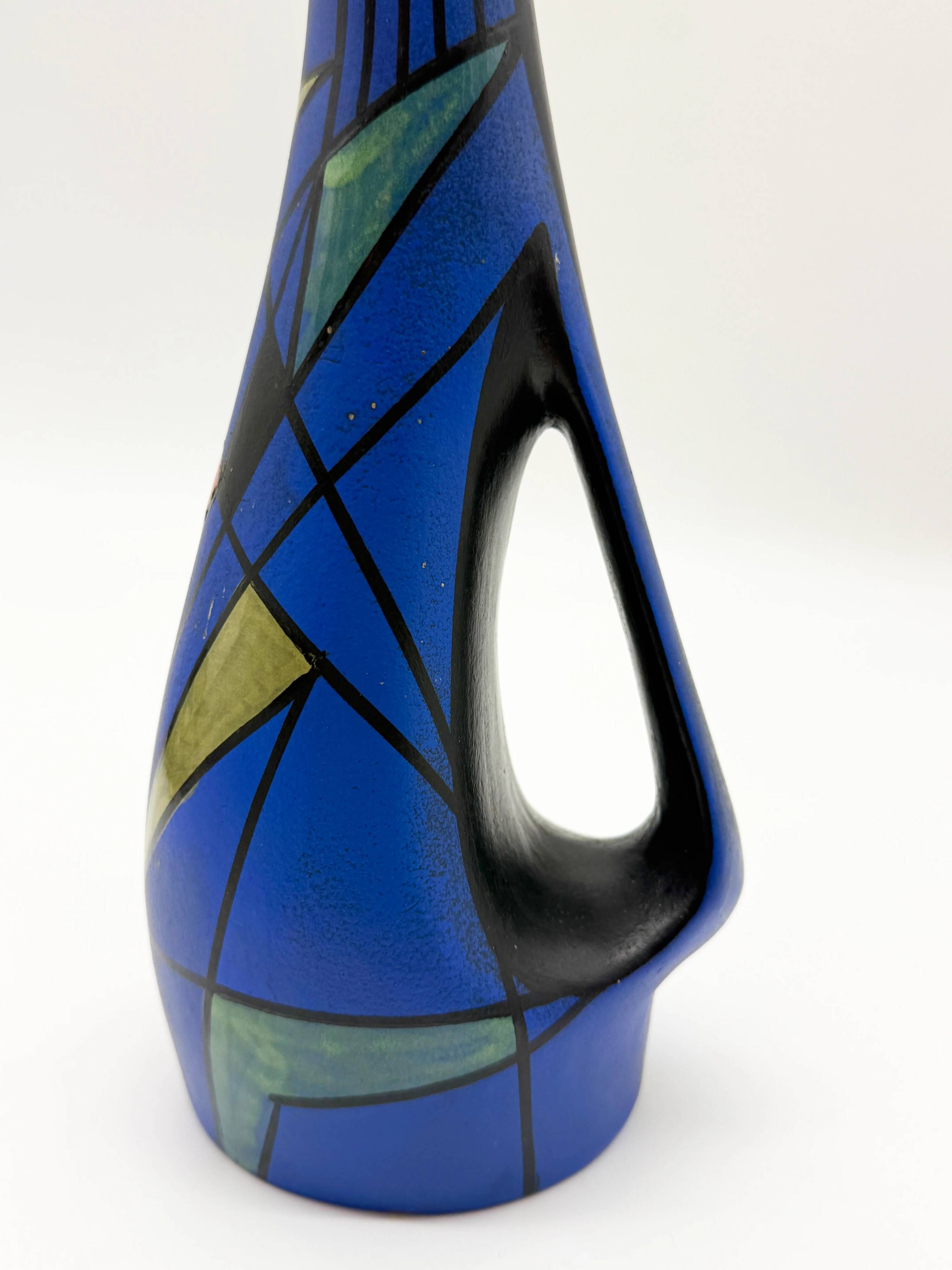 Vase / jug in ceramic "Maiolica Deruta", Italy, 1960s