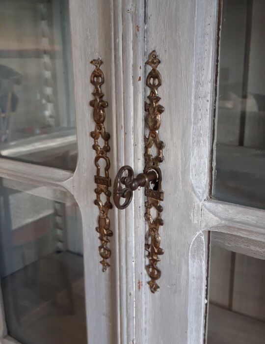 Grey glass cabinet