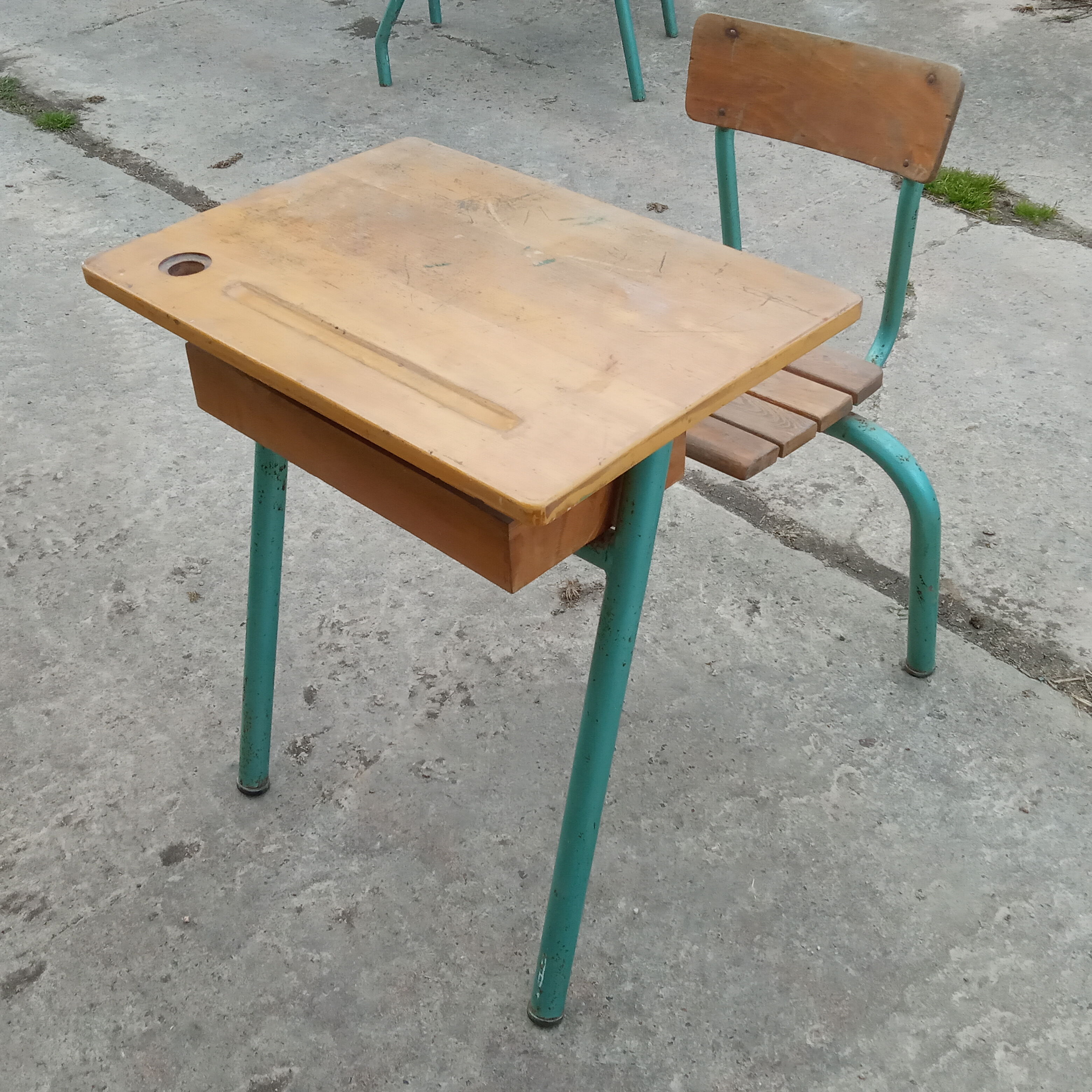 Vintage school desk