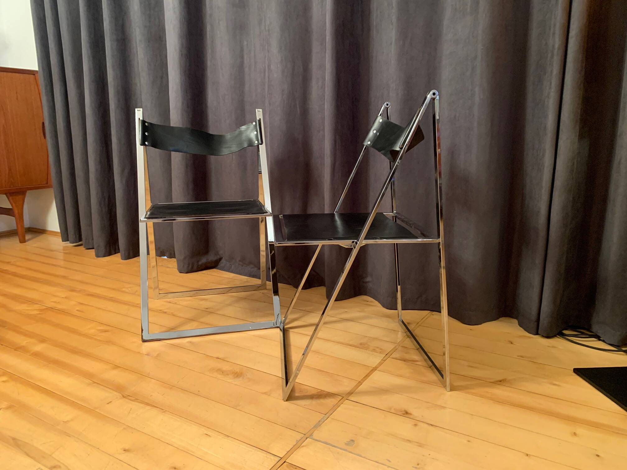 A pair of Elios chairs by Fontoni & Geraci, Italy, 1960s