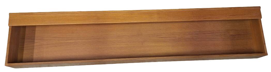 Extra long floating sideboard / wall shelf in teak 210 cm, Denmark 1960s