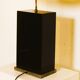 Black lacquered wooden table lamp designed by Roger Vanhevel, 1970s.