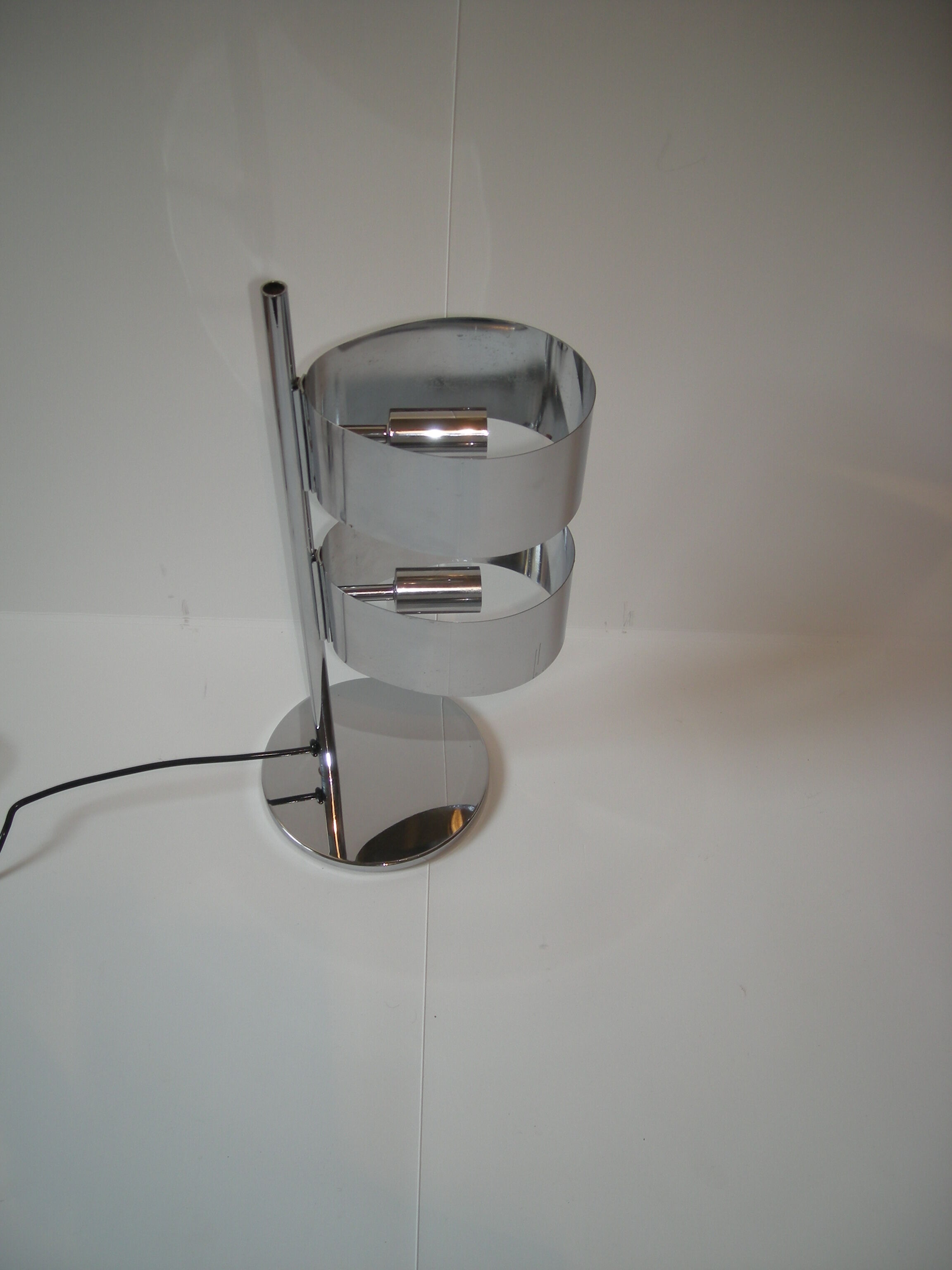 Stainless steel lamp of the 60s - 70s
