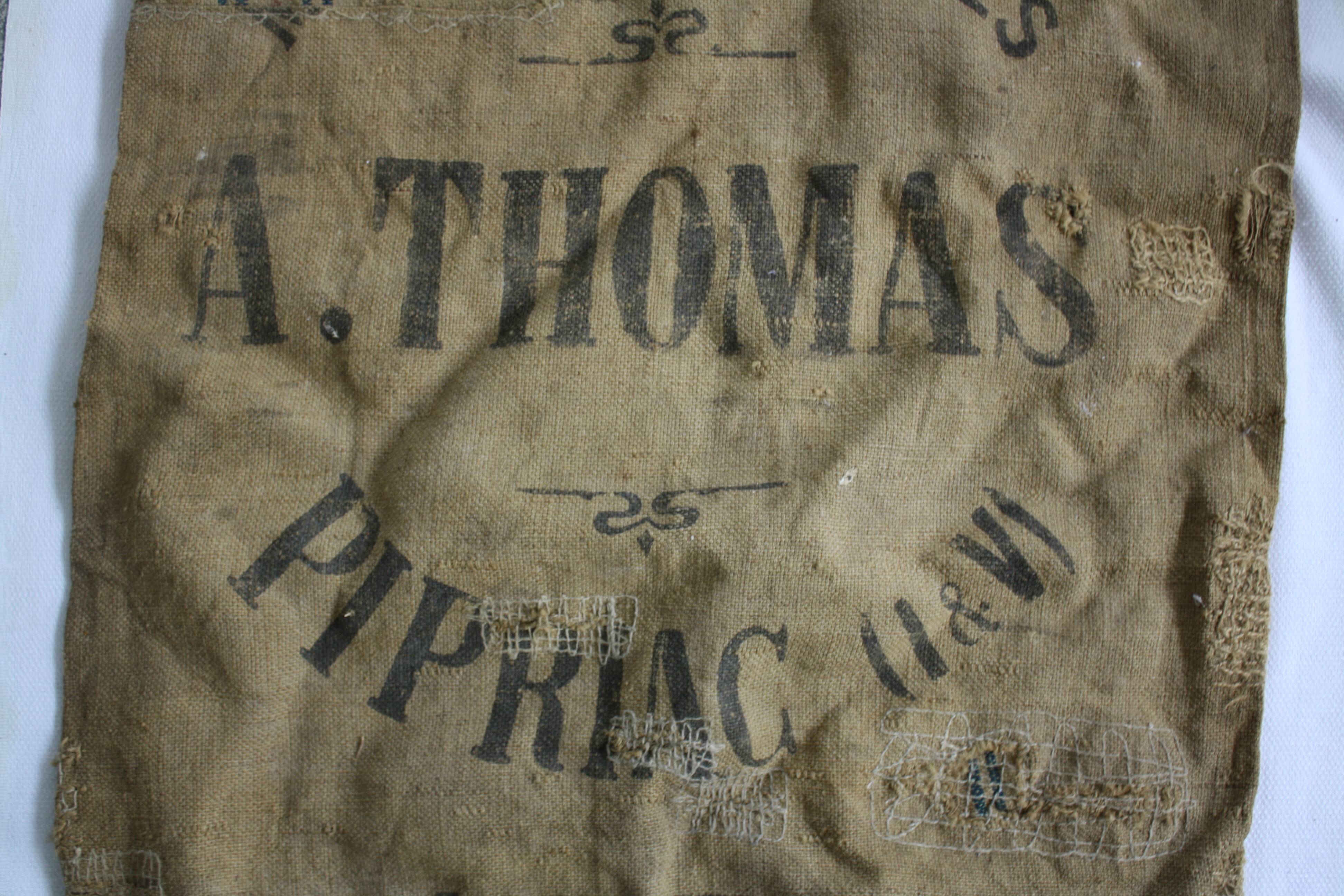 Burlap sack flour mill Thomas Brittany