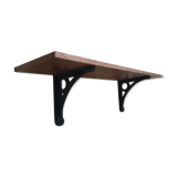 Oak shelf massif year 1940 with cast-iron brackets