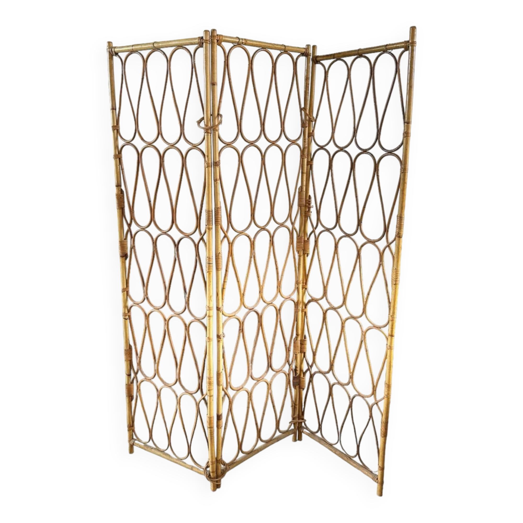 Vintage rattan screen