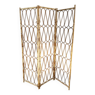 Vintage rattan screen