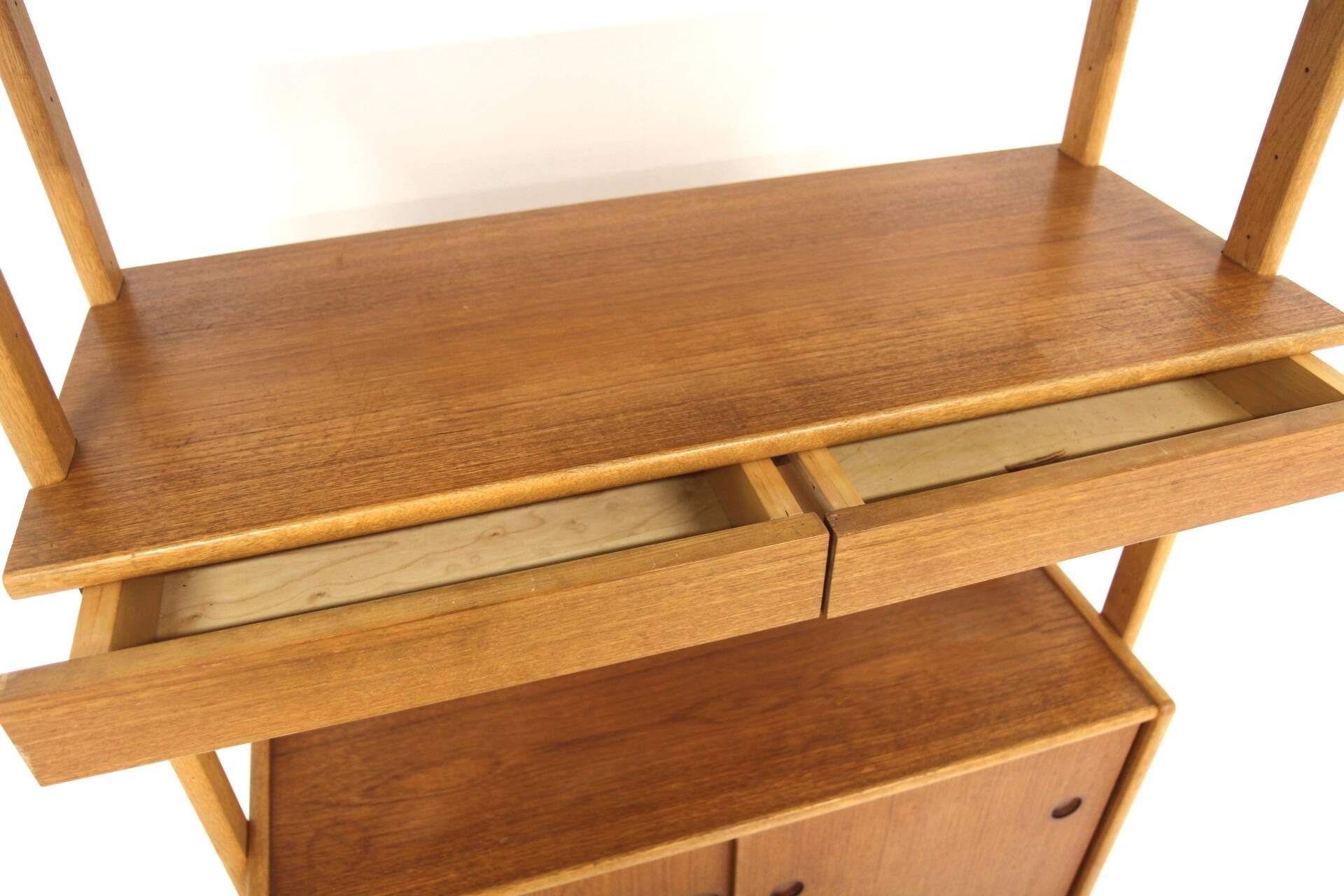 Bibliothèque scandinave en teck et en chêne, Suède, 1960