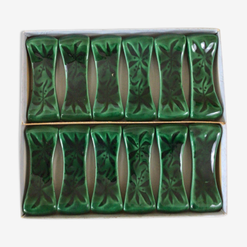 Set of 12 Vallauris Ceramic Knife Holders