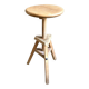 Tabouret tripode à vis en bois clair