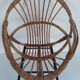Fauteuil enfant vintage années 60/70 rotin et osier