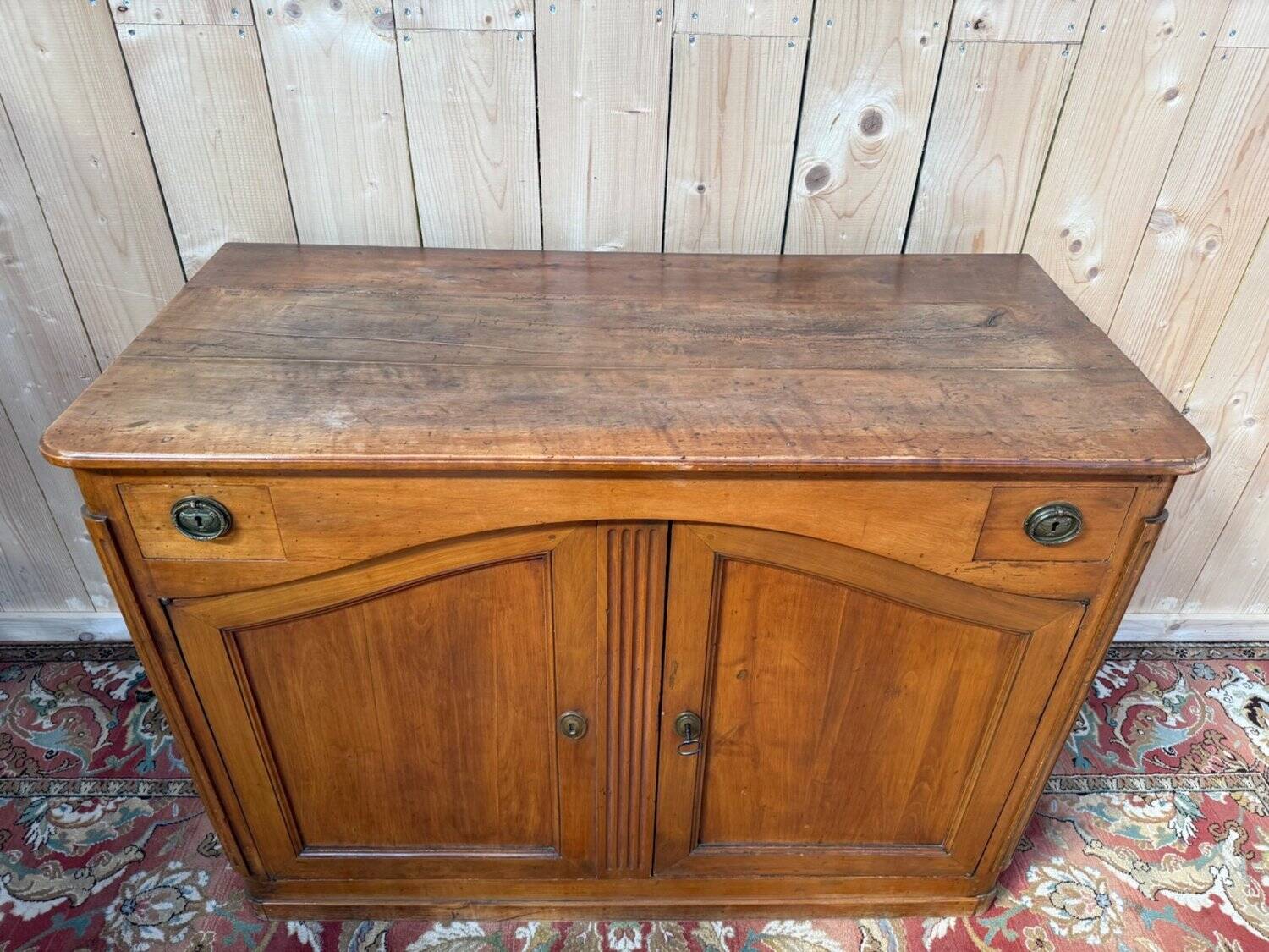 Louis XVI style buffet in solid cherry wood.