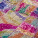 Handmade Turkish Overdyed 200 cm x 300 cm Multicolor Patchwork Carpet