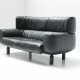 Bull sofa in grey leather by Gianfranco Frattini for Cassina 1987
