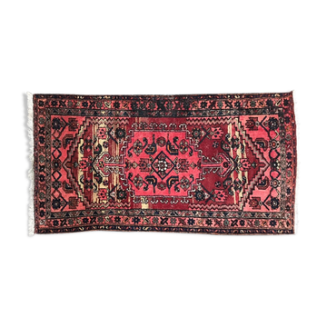 Carpet Persian hamadan's vintage hand 103 x 190 cm