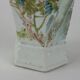 Antique hexagonal baluster vase in glazed porcelain, China, 1910-1920